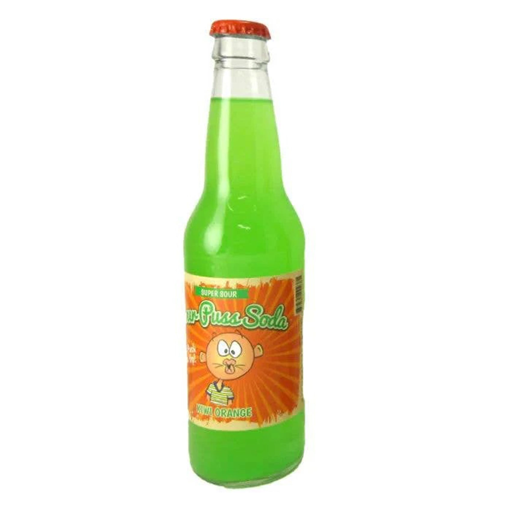 Avery's Sour Puss Soda, Kiwi Orange, 12oz, 12ct Bottles