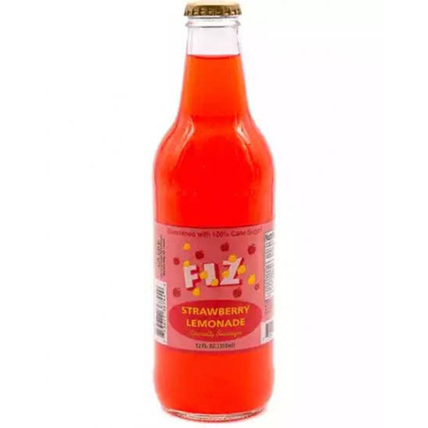 Fiz Strawberry Lemonade, 12oz Glass Bottle 12ct