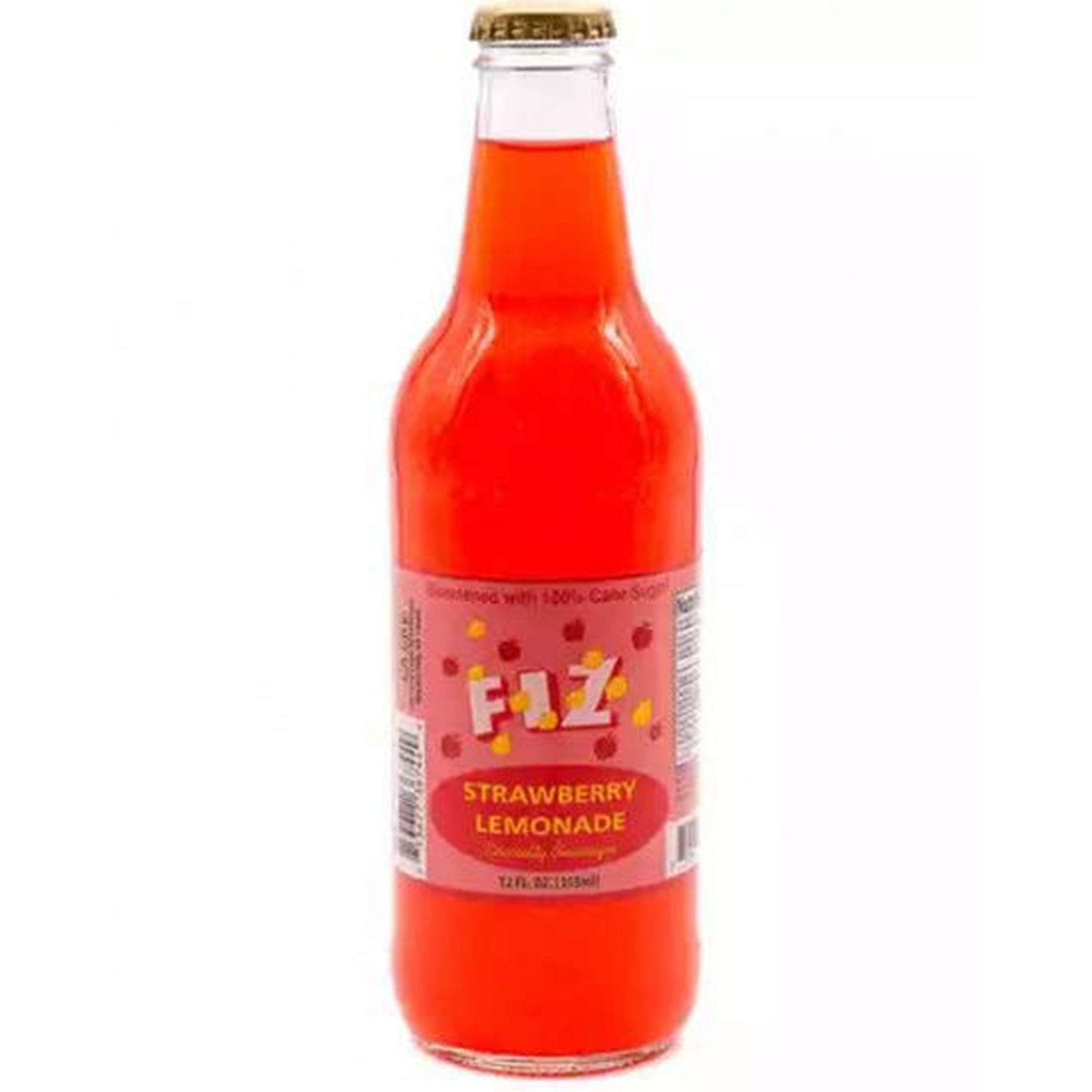 Fiz Strawberry Lemonade, 12oz Glass Bottle 12ct