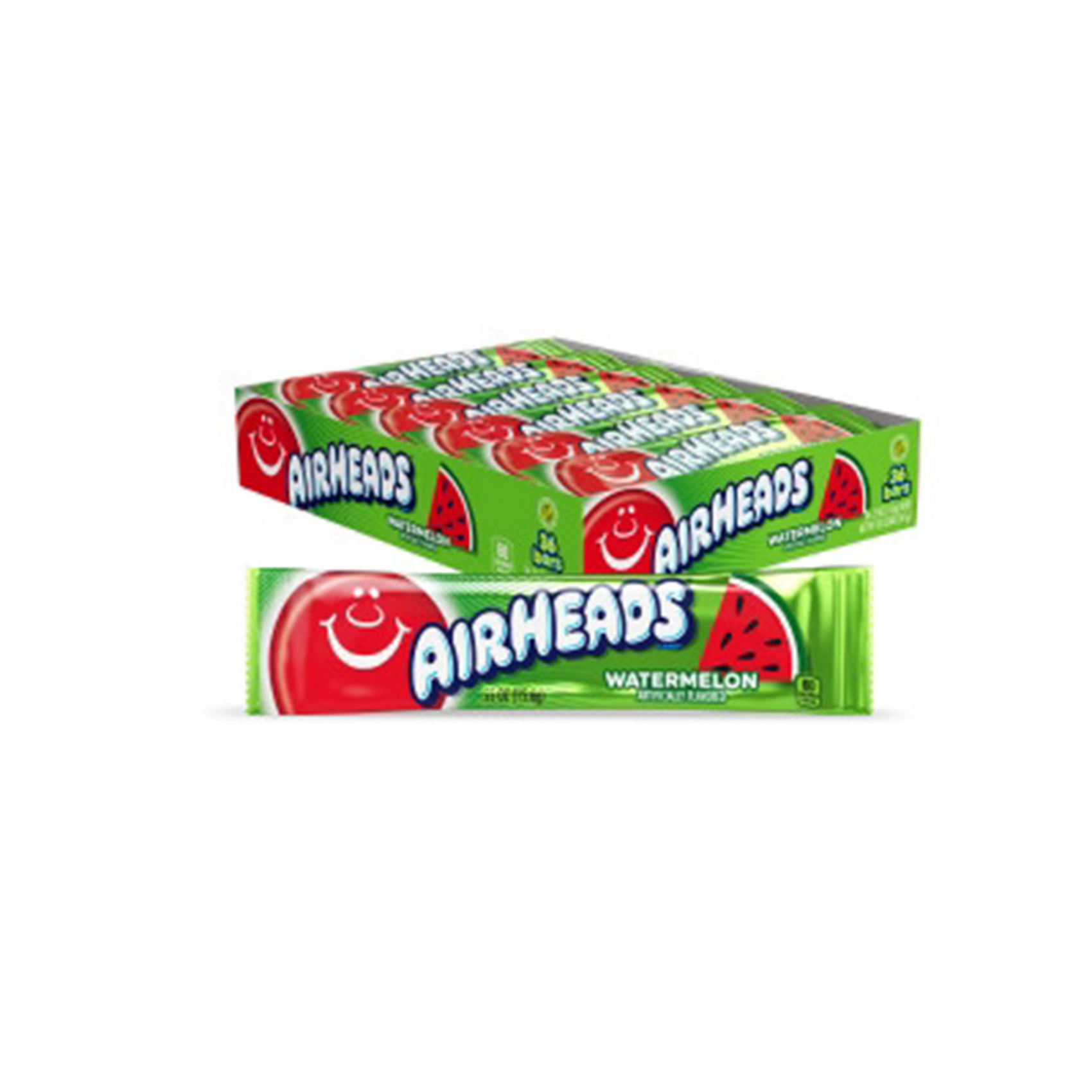 Airheads Bars Watermelon, .55oz Bars, 36t Case