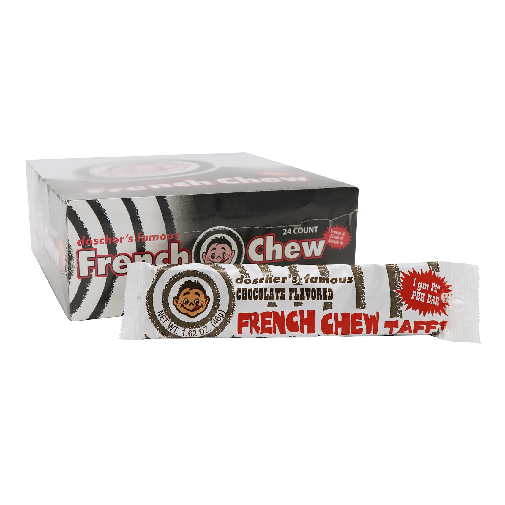 Doscher's French Chew Chocolate, 1.50oz, 24ct Case