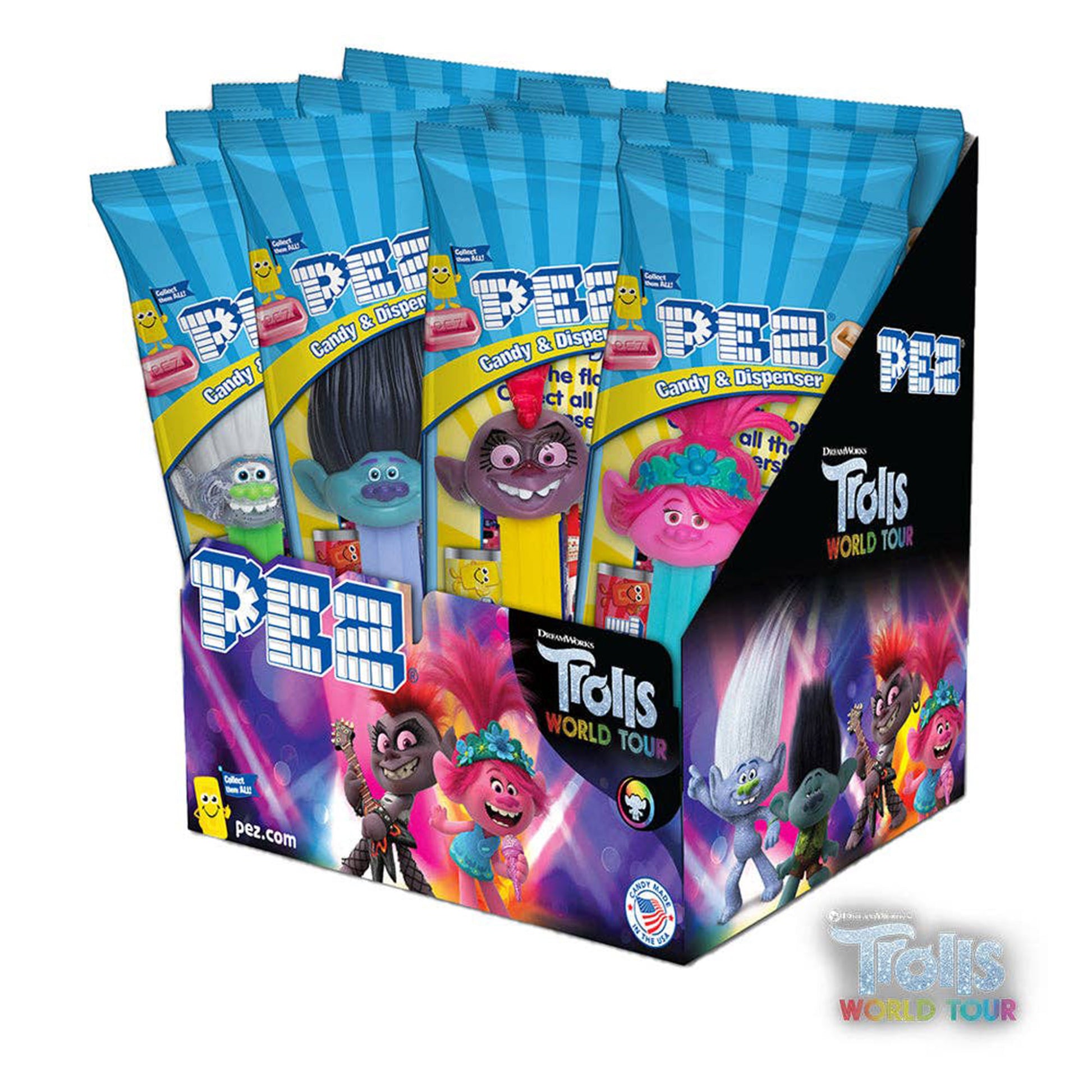 Dreamworks Trolls Pez Candy, Poly Bag, 12ct Display