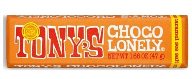 Tony's Chocolonely Milk Caramel Sea Salt, 1.66oz, 20ct