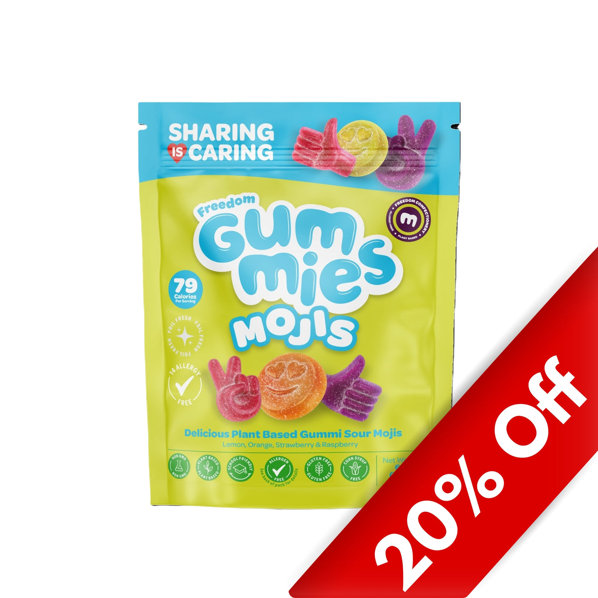 Freedom Plant Based Gummies, Mojis 6oz Bag, 10ct