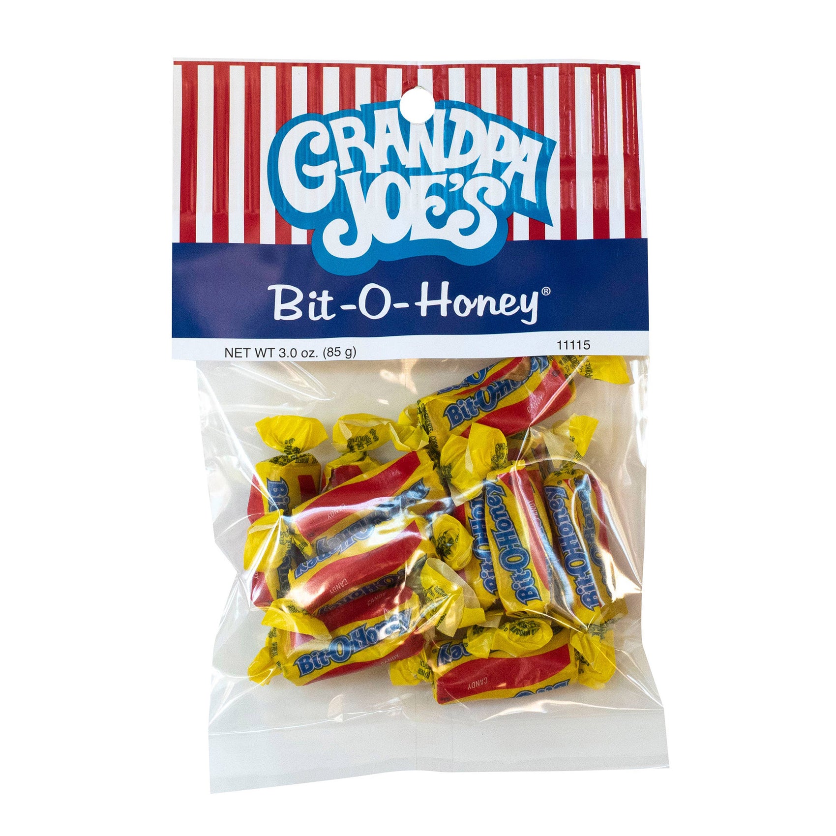Grandpa Joe's Peg Bags, Bit-O-Honey, 3oz, 12 Ct Case