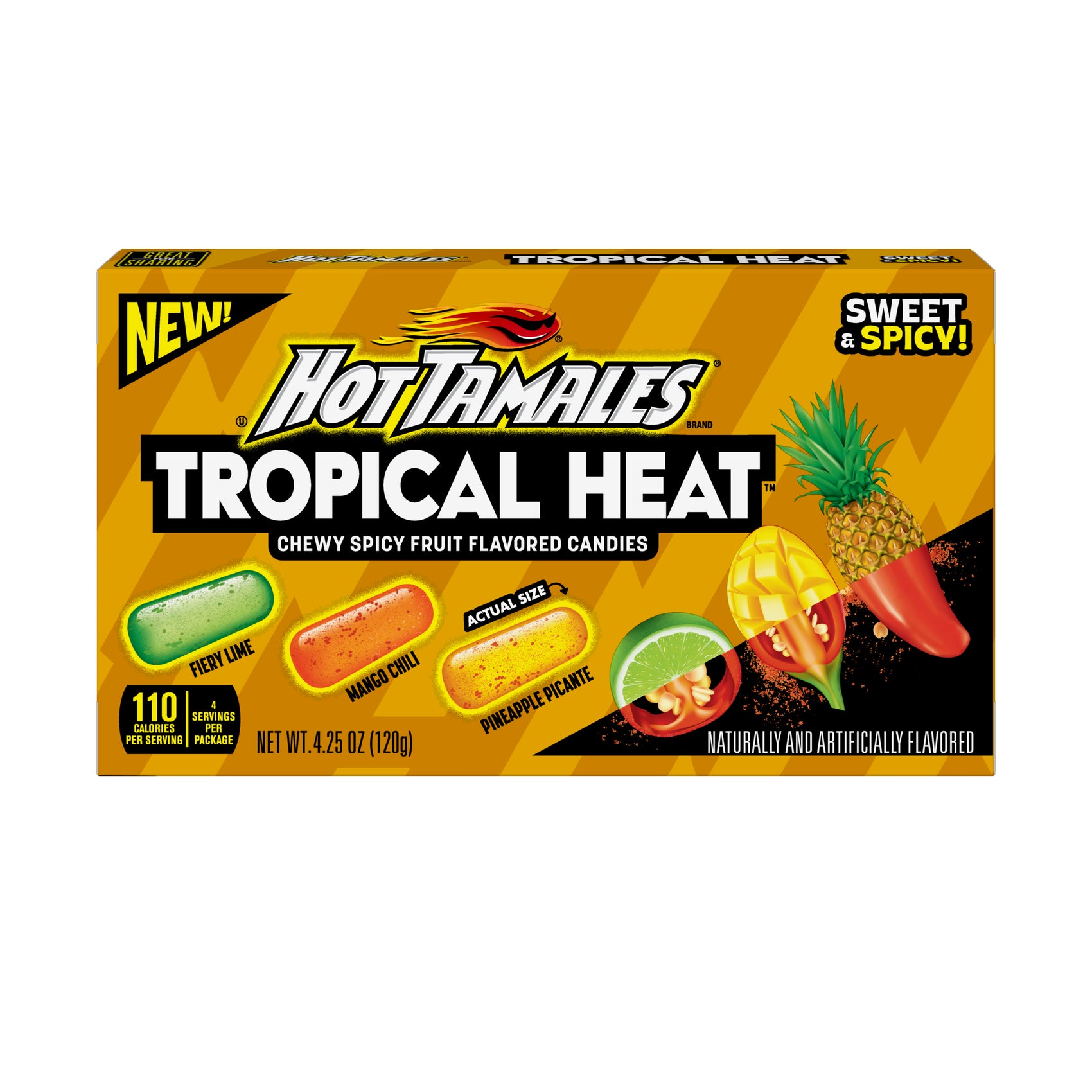Hot Tamales Tropical Heat 4.25oz Theater Box, 12ct
