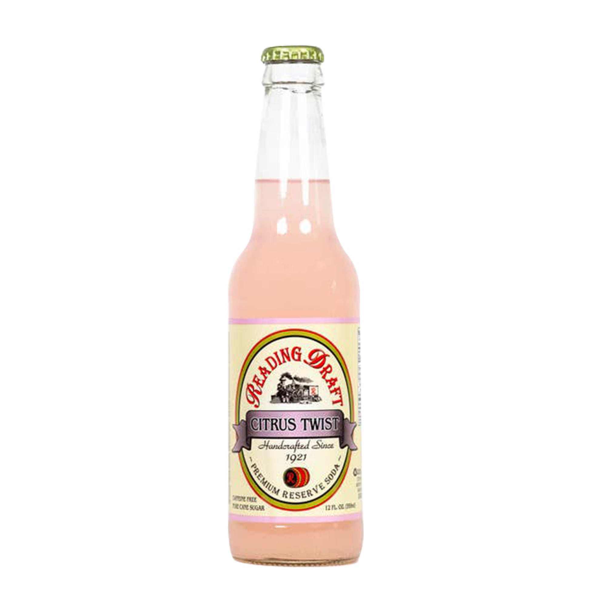 Reading Draft Citrus Twist Soda, Glass Bottle 12ct