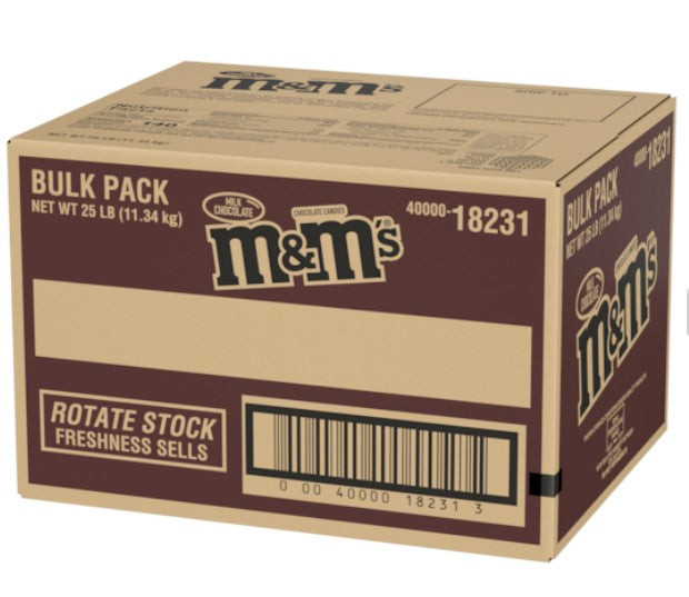 M&M's Milk Chocolate, 25lb Unwrapped Bulk Case