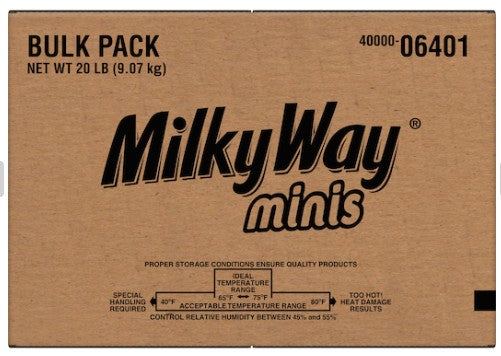 Milky Way Minis, Bite Size Treats, 20lb Bulk Case