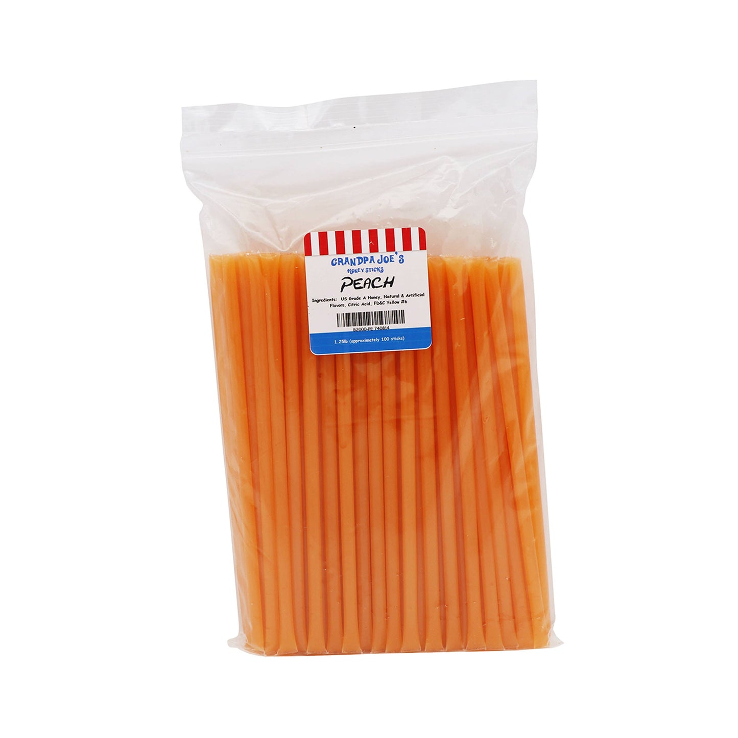 Honey Sticks Peach, 100ct Sticks