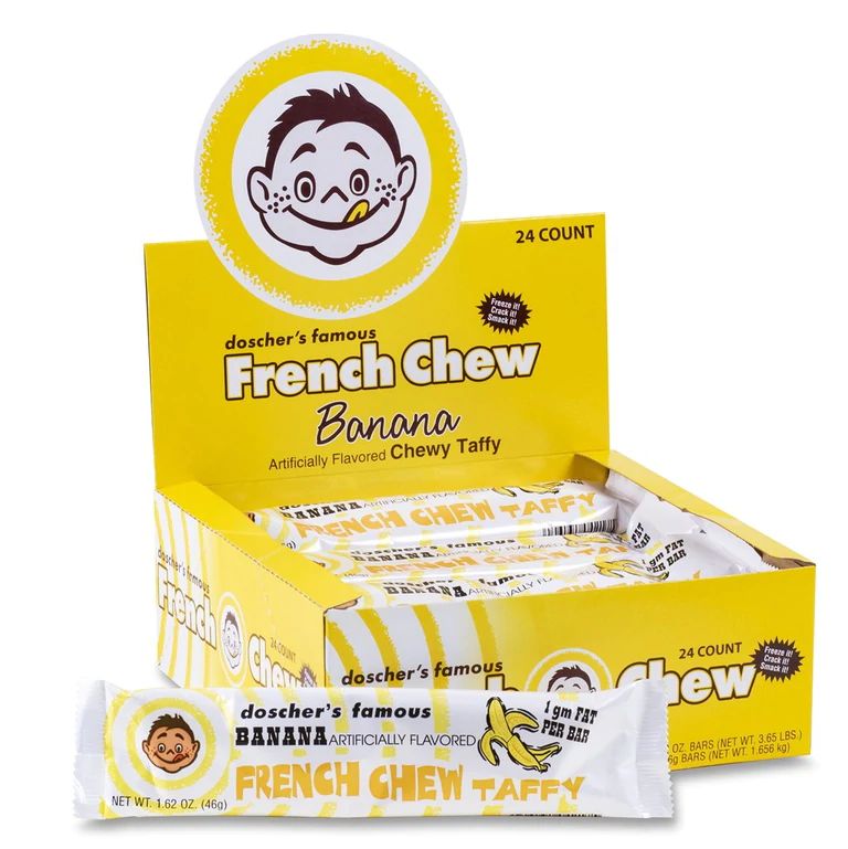 doscher's French Chew Banana Taffy, 1.5oz Bar, 24ct