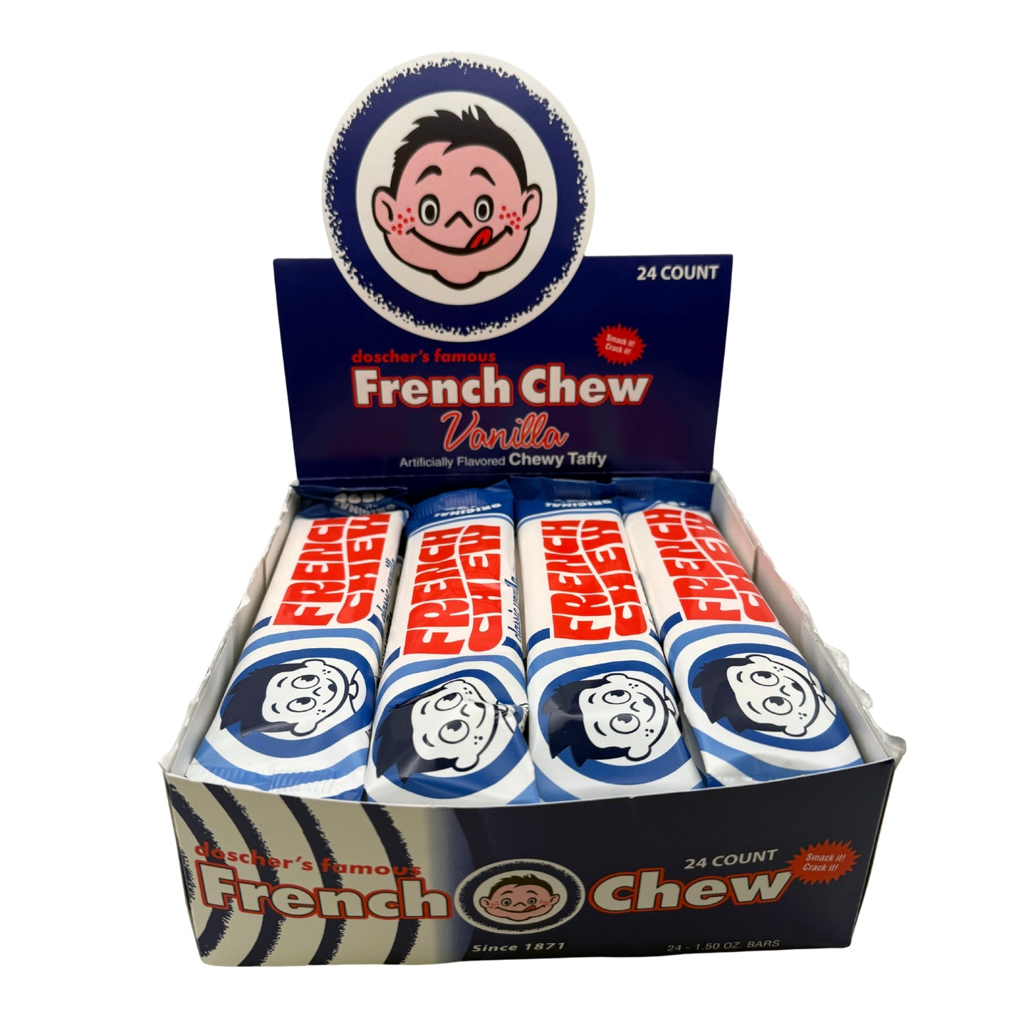 doscher's French Chew Vanilla Taffy, 1.5oz Bar, 24ct