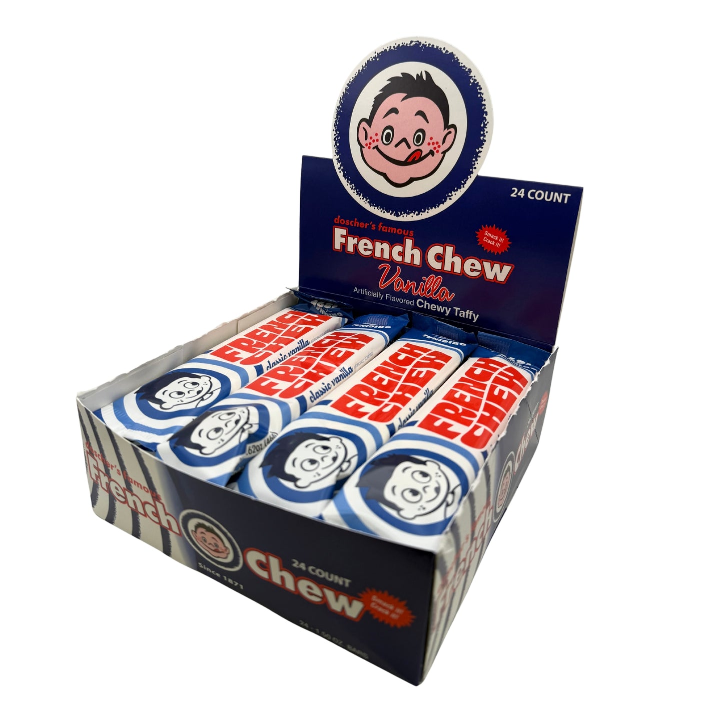 doscher's French Chew Vanilla Taffy, 1.5oz Bar, 24ct