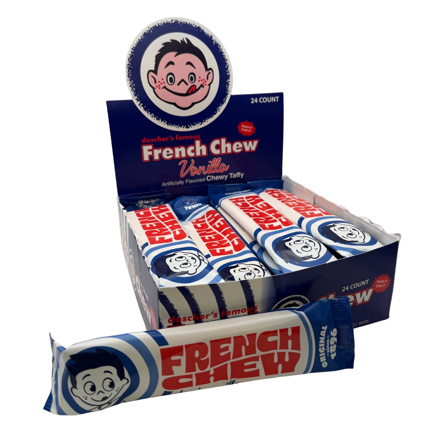 doscher's French Chew Vanilla Taffy, 1.5oz Bar, 24ct