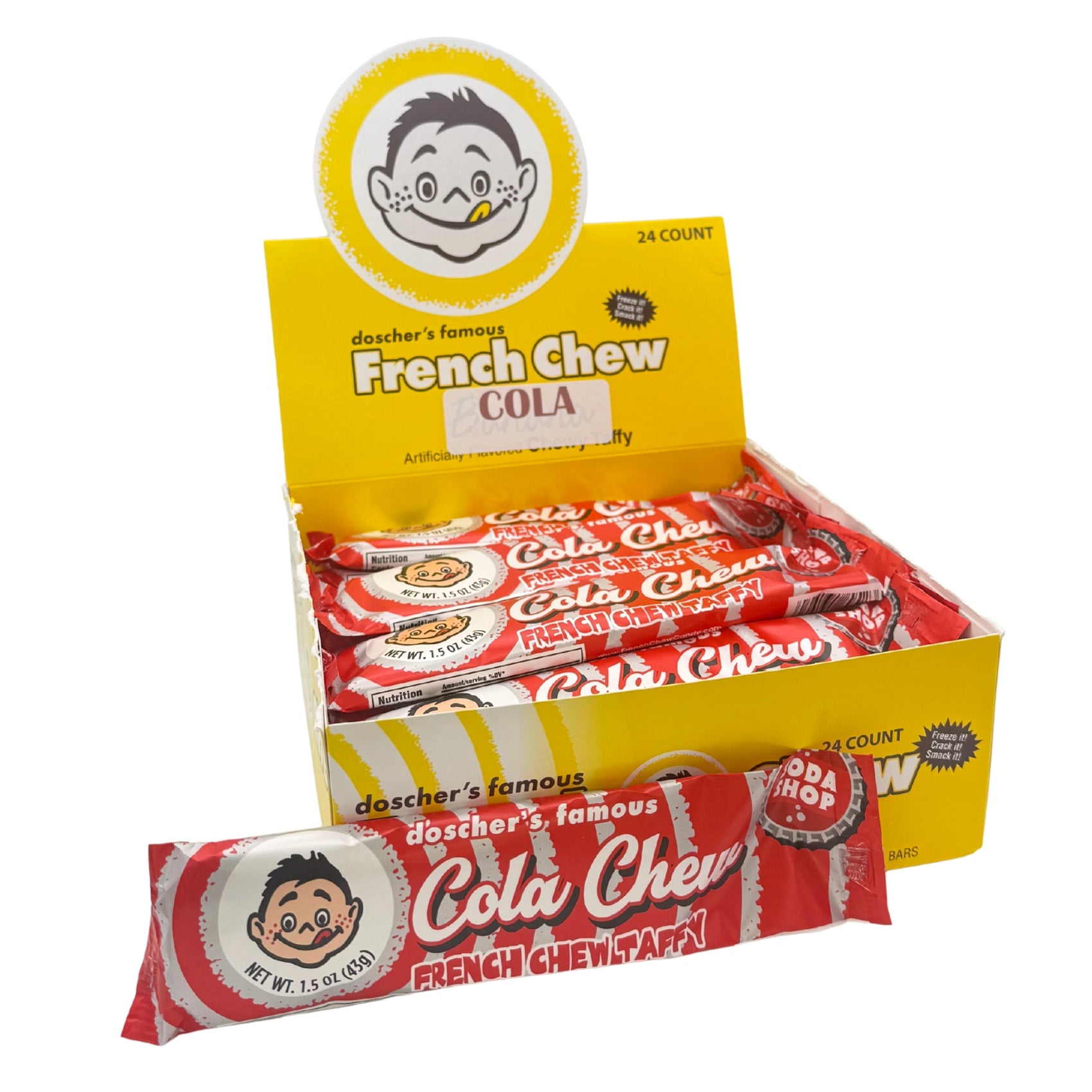 doscher's French Chew Cola Taffy, 1.5oz Bar, 24ct