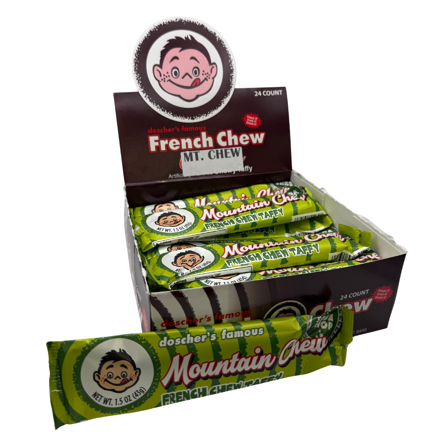 doscher's French Chew Mountain Chew Taffy, 1.5oz Bar, 24ct