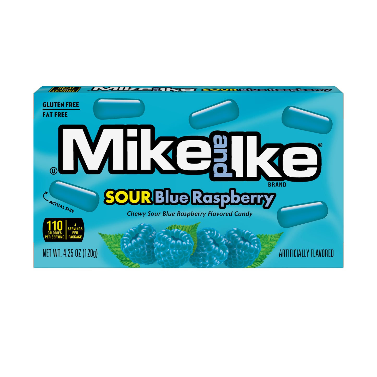 Mike & Ike Sour Blue Raspberry 4.25oz Theater Box,