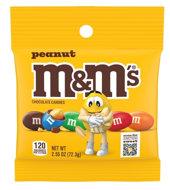 M&M's Peanut Peg Pack, 2.55 Ounce, 12ct