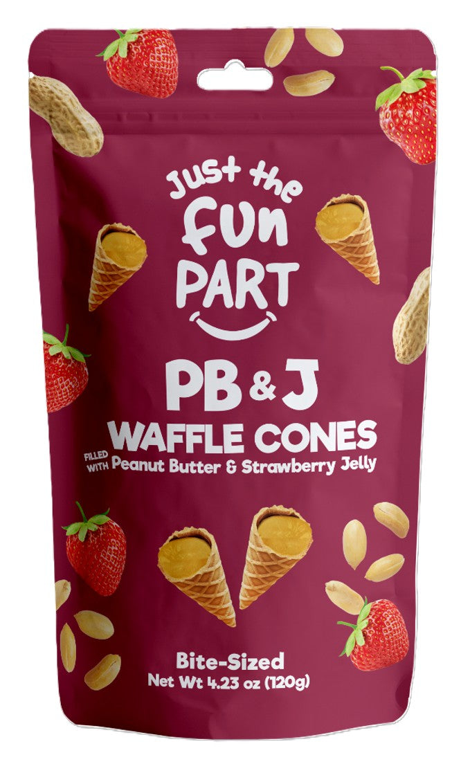 Just the Fun Part Waffle Cone PB&J Strawberry 6ct