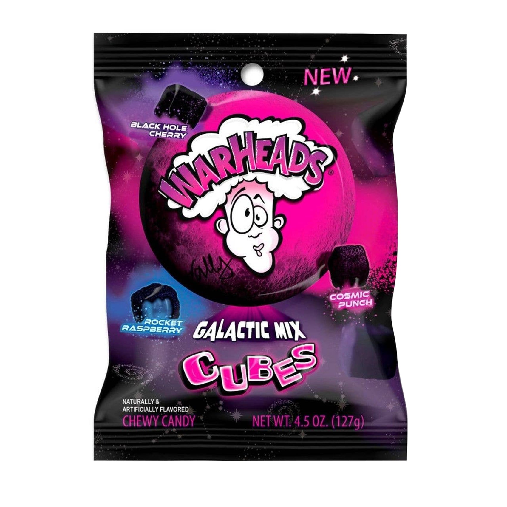 Warheads Galactic Cubes, 4.5oz Peg Bag 12ct