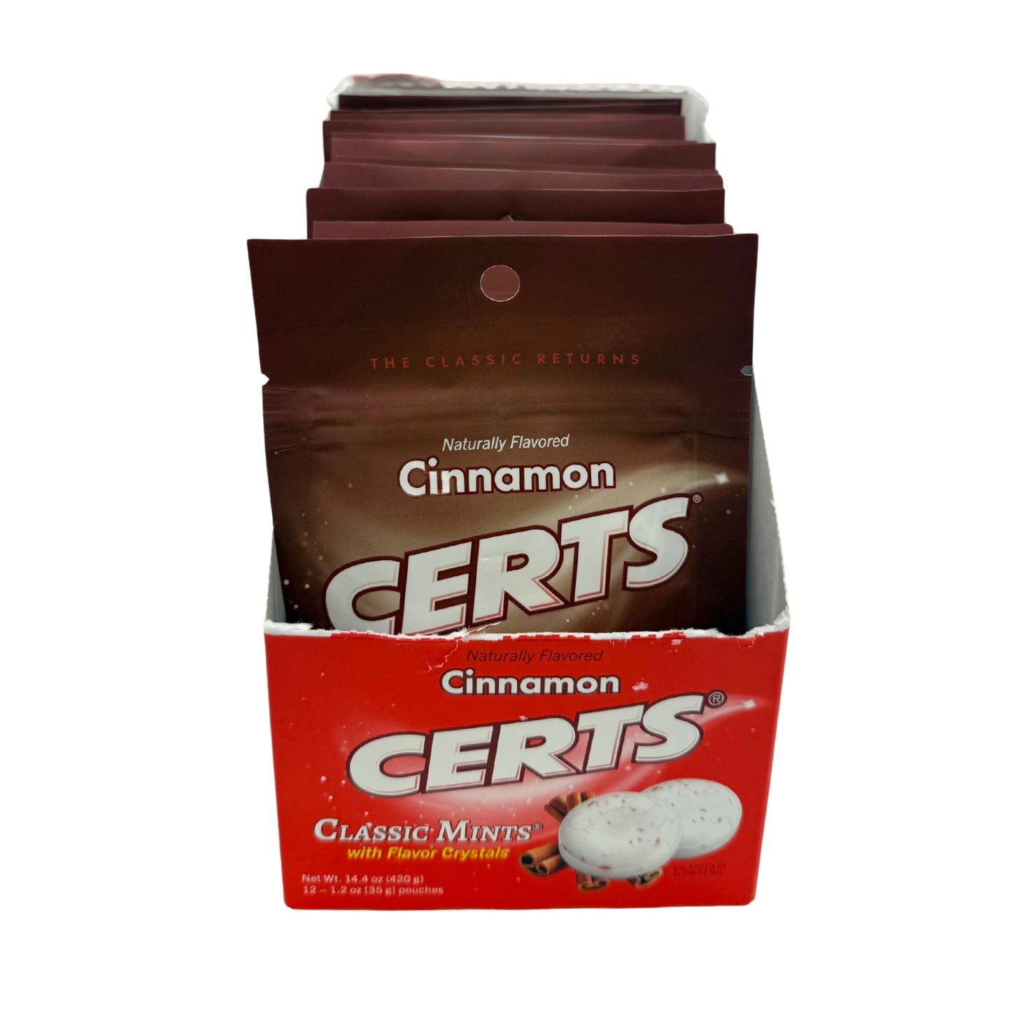 Certs Cinnamon Classic Mints w/Flavor Crystals 1.2oz, 12ct