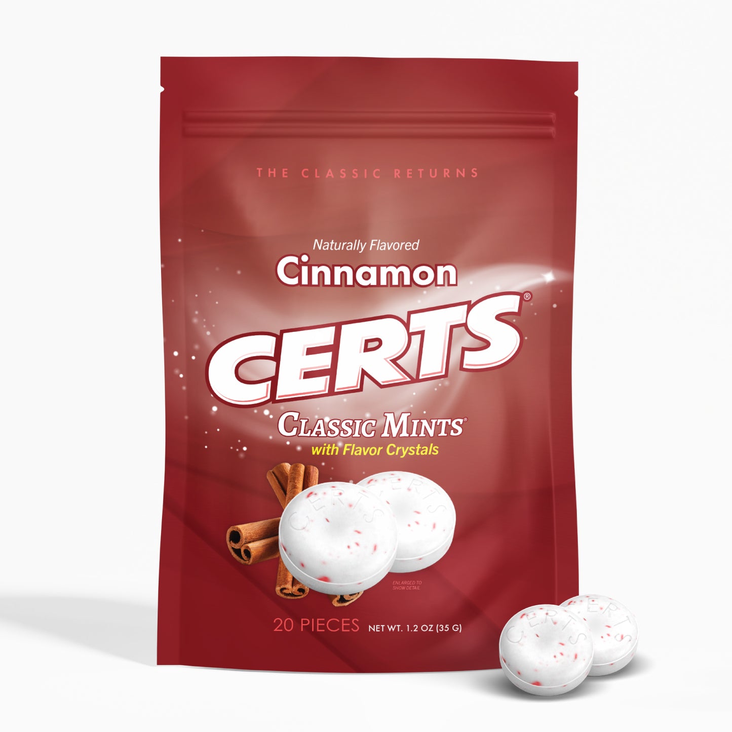 Certs Cinnamon Classic Mints w/Flavor Crystals 1.2oz, 12ct