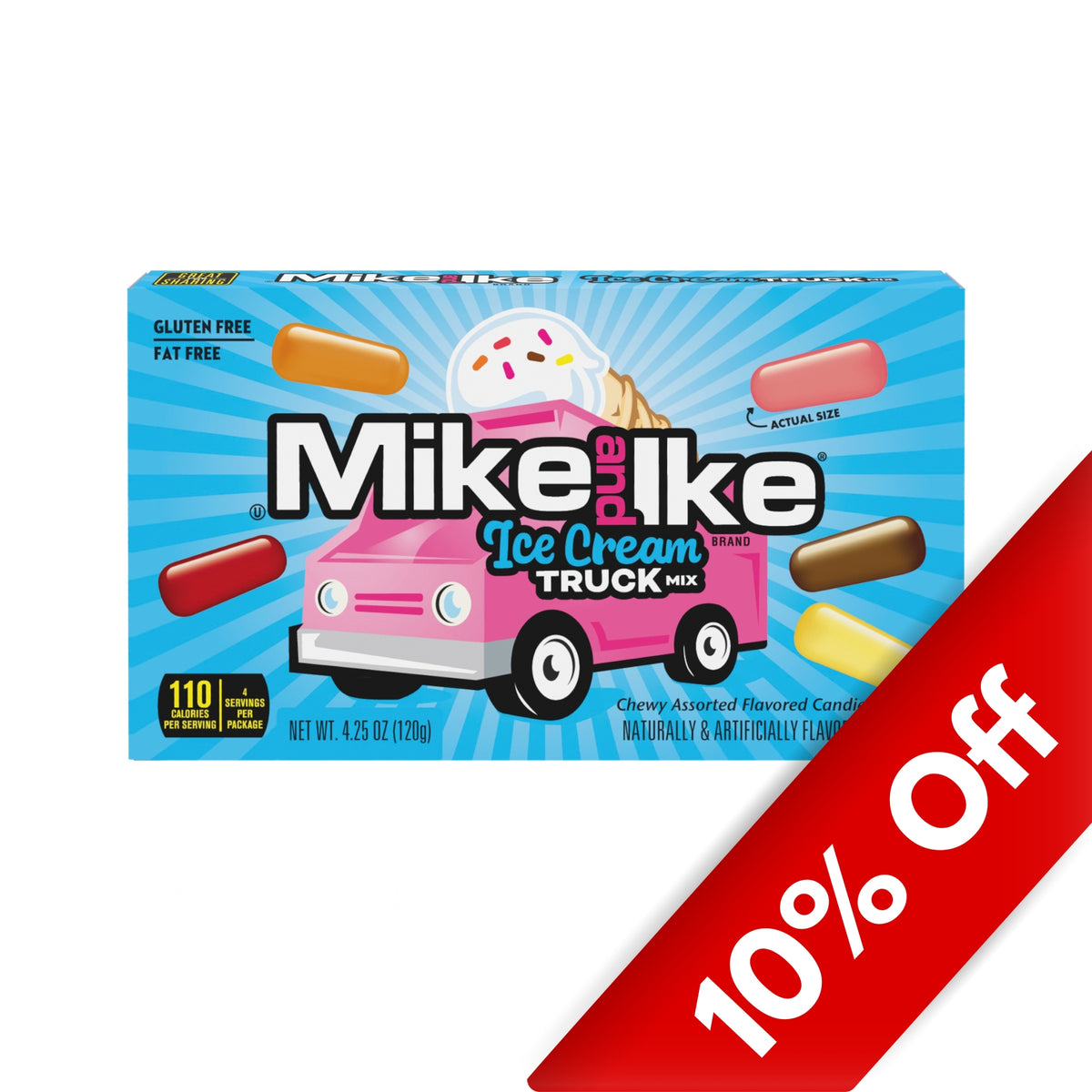Mike & Ike Ice Cream Truck 4.25oz Theater Box, 12ct