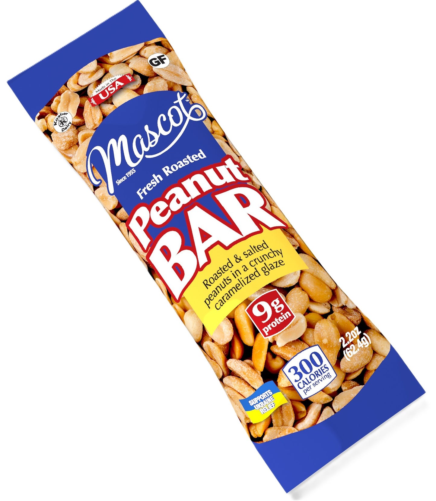 Mascot Fresh Roasted Peanut Bar 2.2oz, 12ct