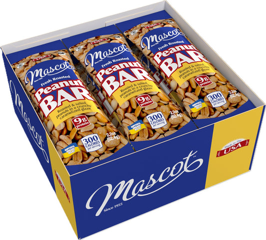 Mascot Fresh Roasted Peanut Bar 2.2oz, 12ct