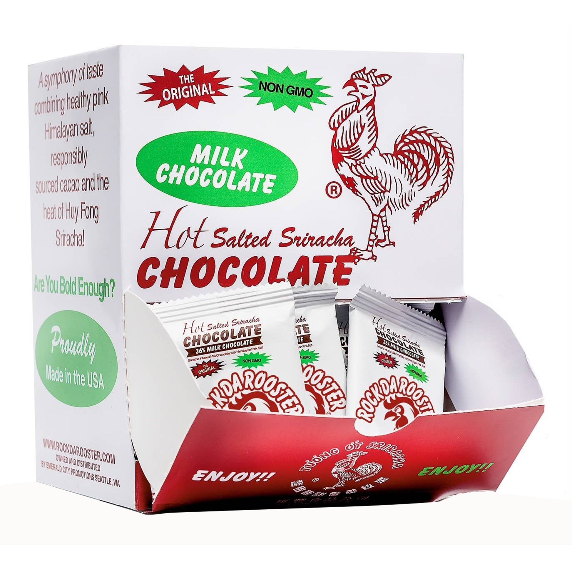 Sriracha Infused Milk Chocolate Mini Bar, .5oz, 72ct Display