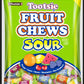 Tootsie Fruit Chews Assorted Sour Fruit Flavors 7oz Peg Bag, 8ct