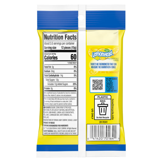 Lemonheads 2oz Pocket Pack, 12ct