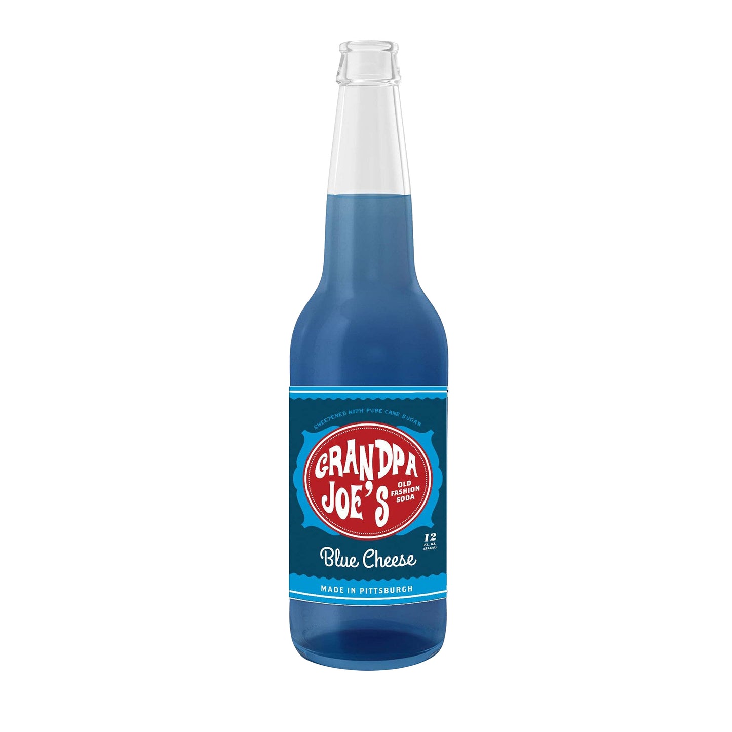 Grandpa Joe's Blue Cheese Soda, 12oz Glass Bottle 12ct