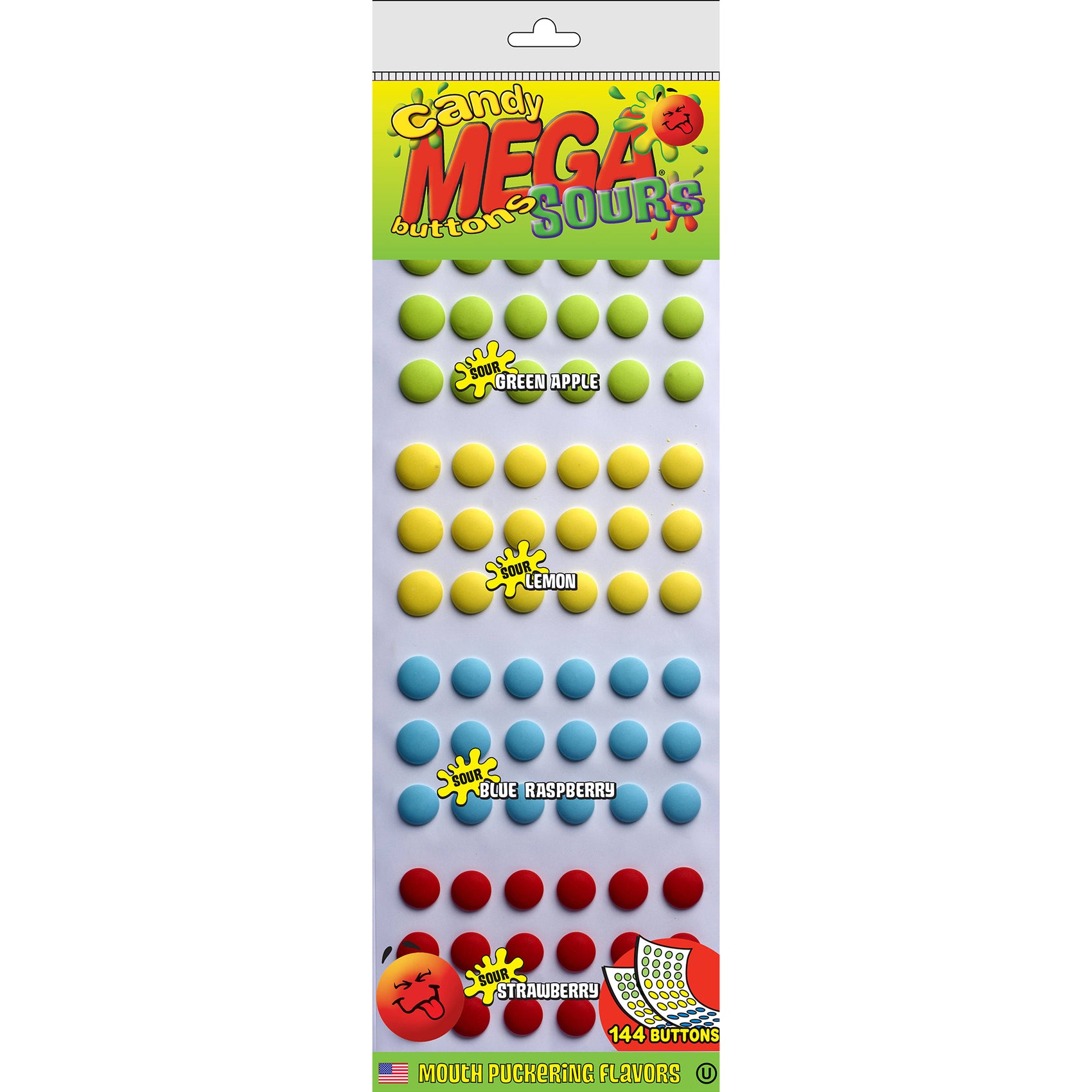 MEGA Candy Buttons, Sour, 30ct Case