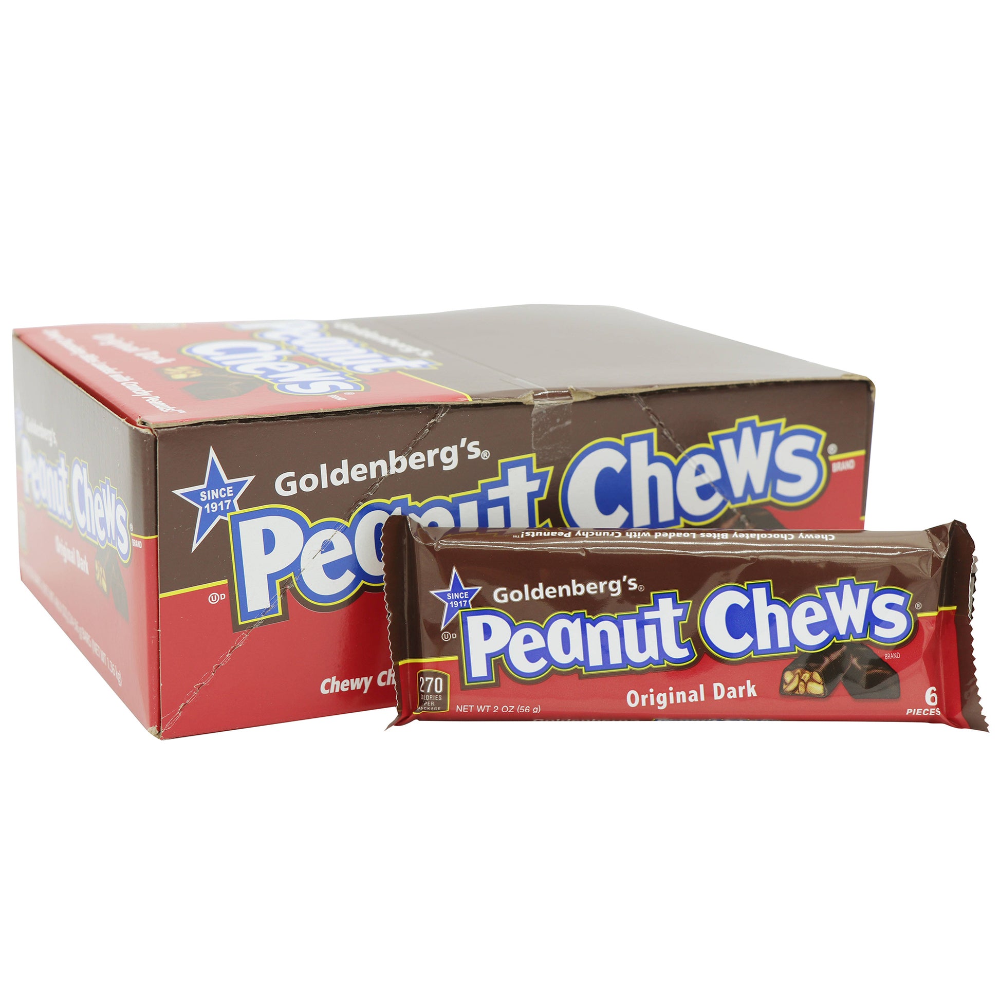 Goldenberg's Peanut Chews, Original Dark Chocolate, 24ct