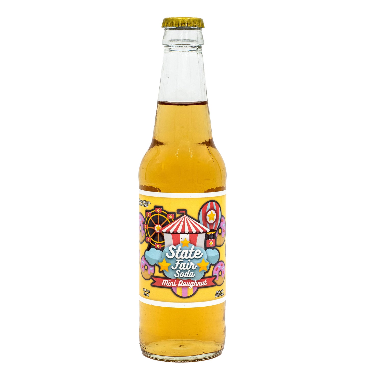 State Fair Soda, Mini Doughnut 12ct Glass Bottles