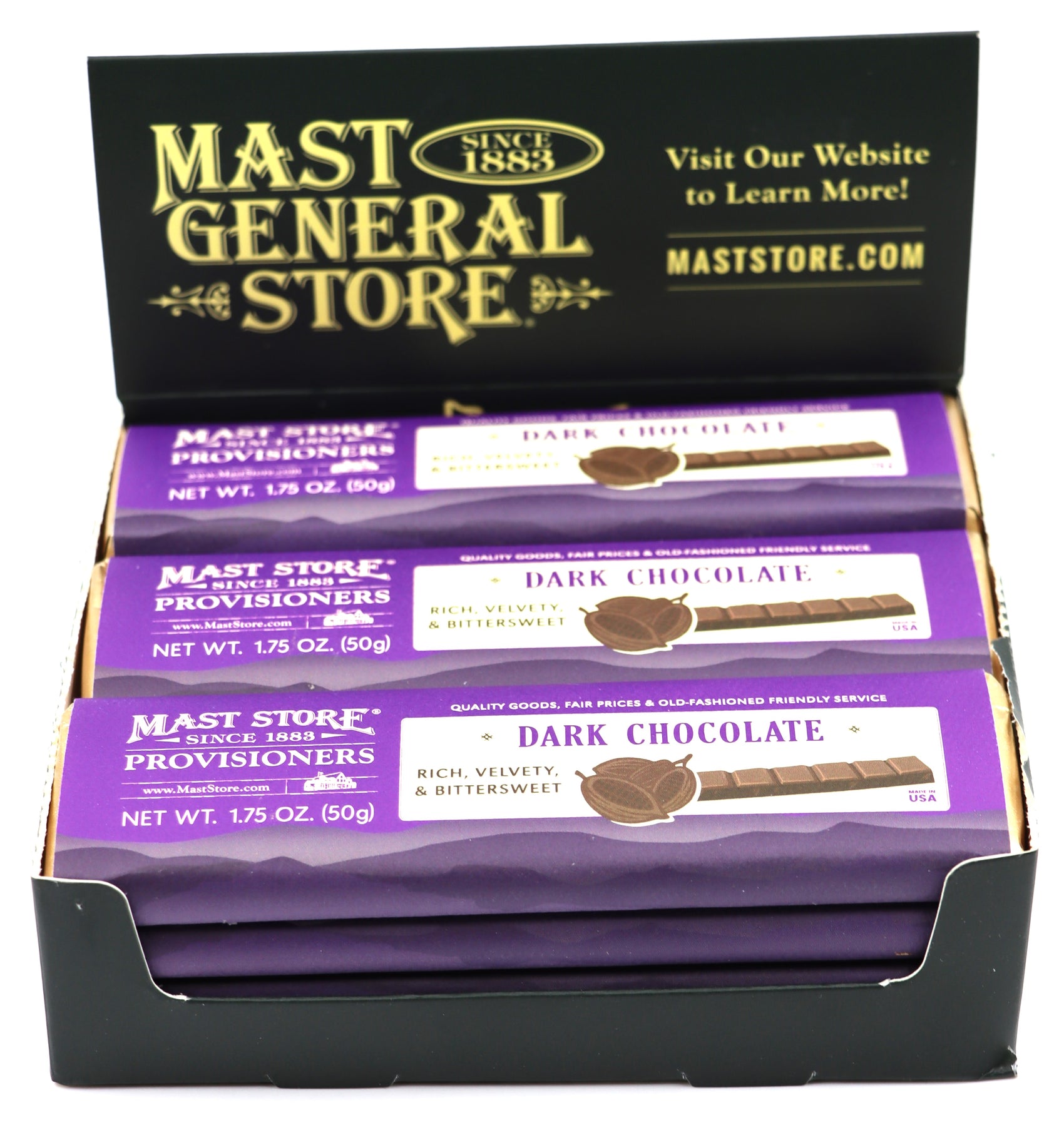 Mast General Chocolate Bar - Dark, 12ct