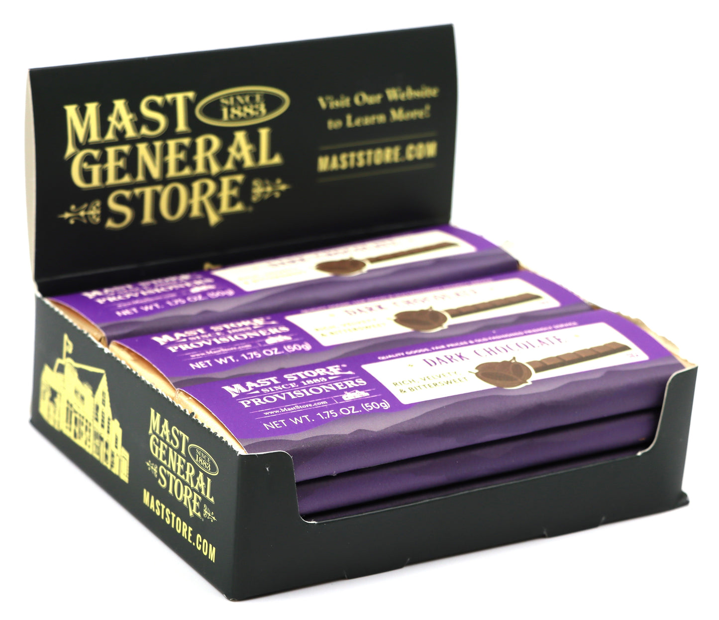 Mast General Chocolate Bar - Dark, 12ct