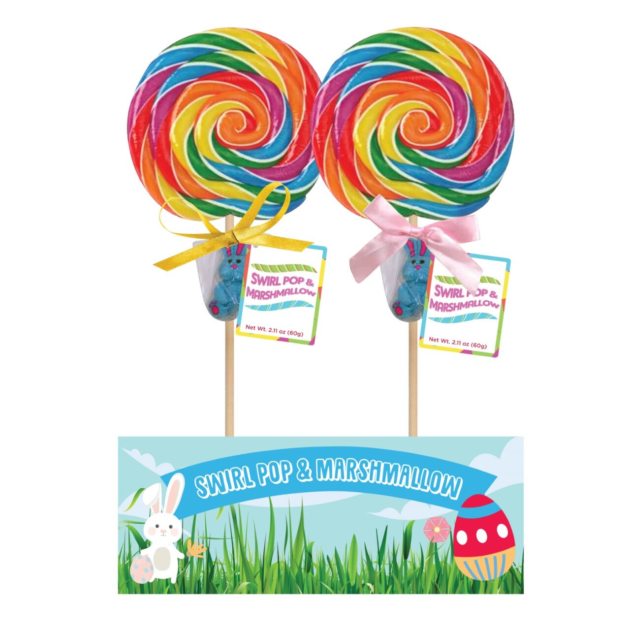 Swirl Pop & Easter Marshmallow Combo, 12ct