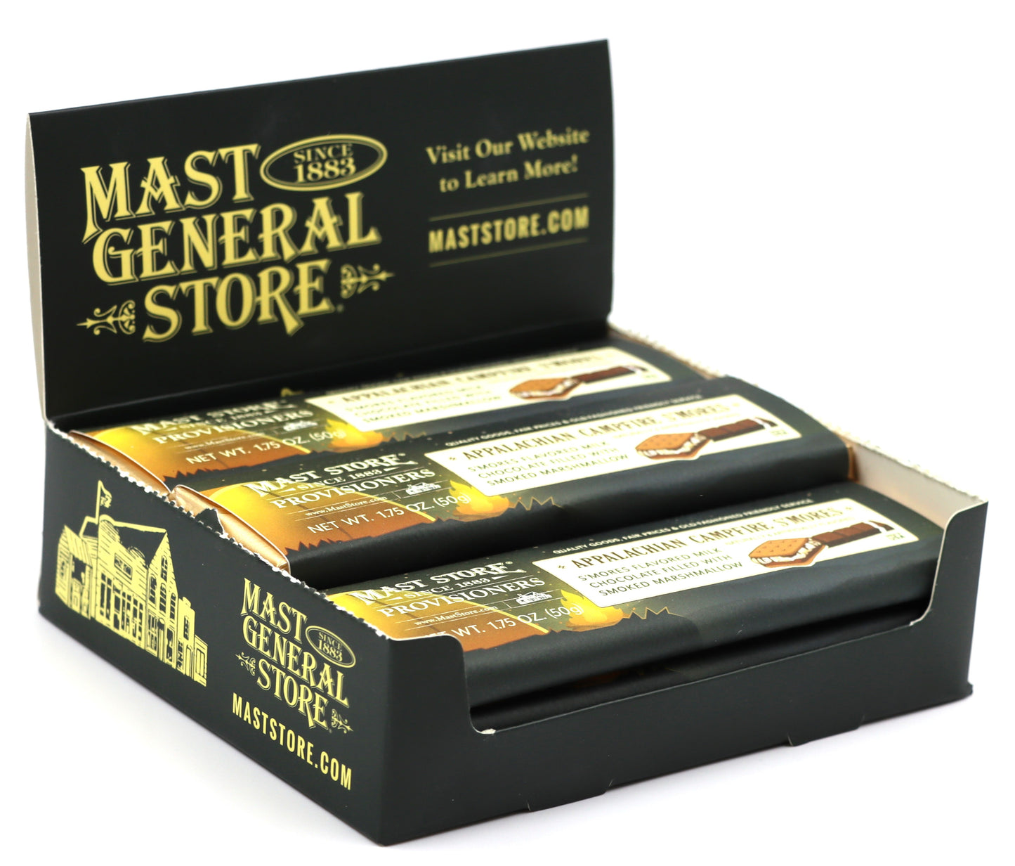 Mast General Chocolate Bar - Appalachian Campfire S'mores, 12ct