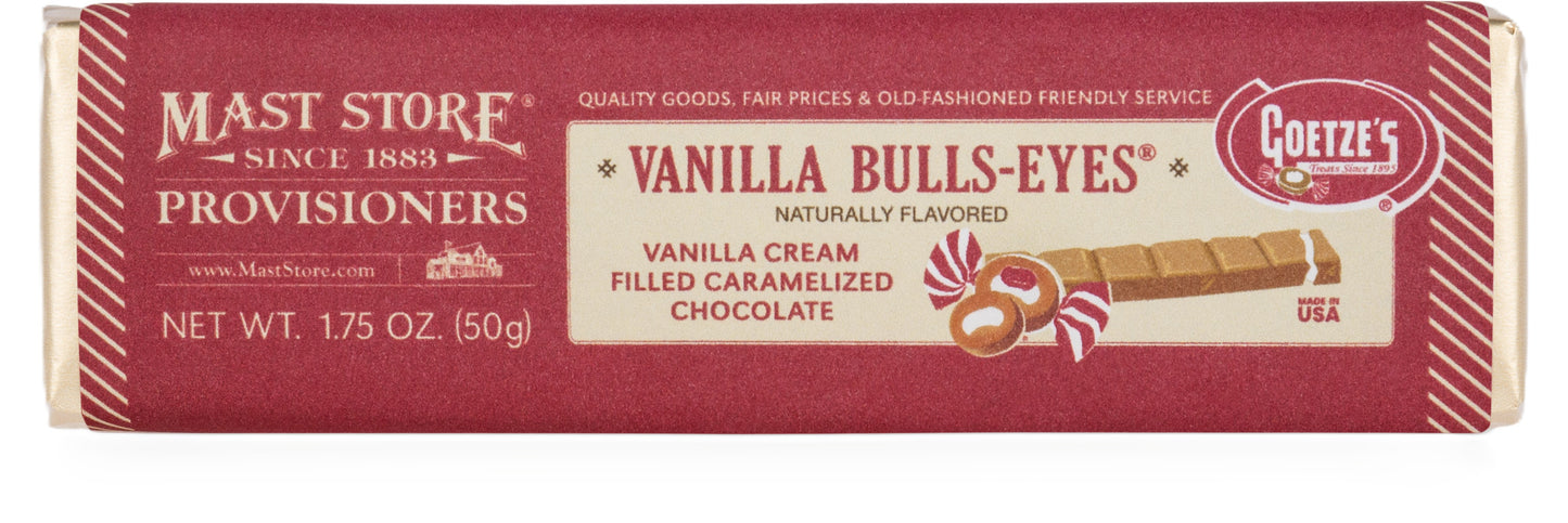 Mast General Chocolate Bar - Goetze's Vanilla Bullseye, 12ct