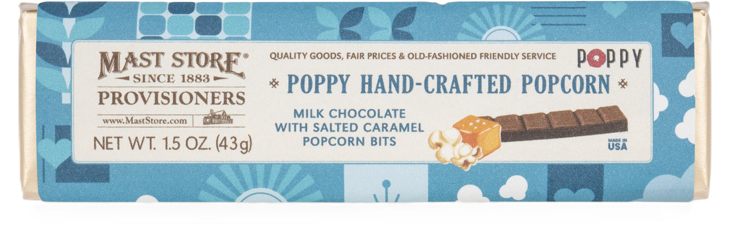 Mast General Chocolate Bar - Poppy Popcorn, 12ct