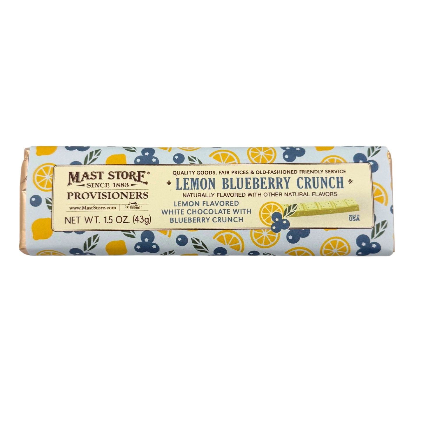Mast General Choc Bar - Lemon Blueberry Crunch, 1.5oz, 12ct