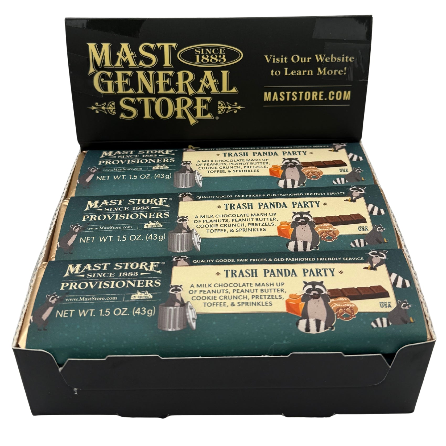 Mast General Chocolate Bar - Trash Panda, 1.5oz, 12ct