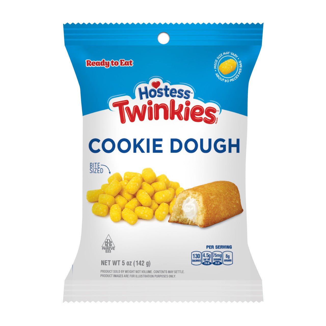 Hostess Twinkies Cookie Dough, 5oz Peg Bag, 12ct