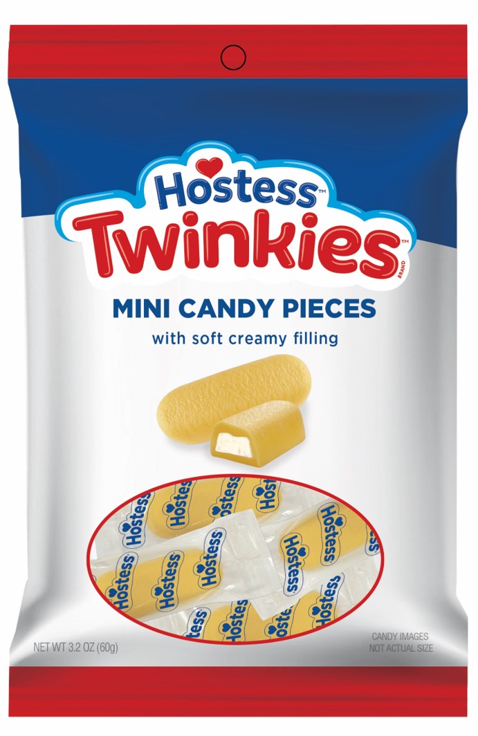 Hostess Twinkies Mini Candy Pieces 3.2oz Peg Bag, 24ct