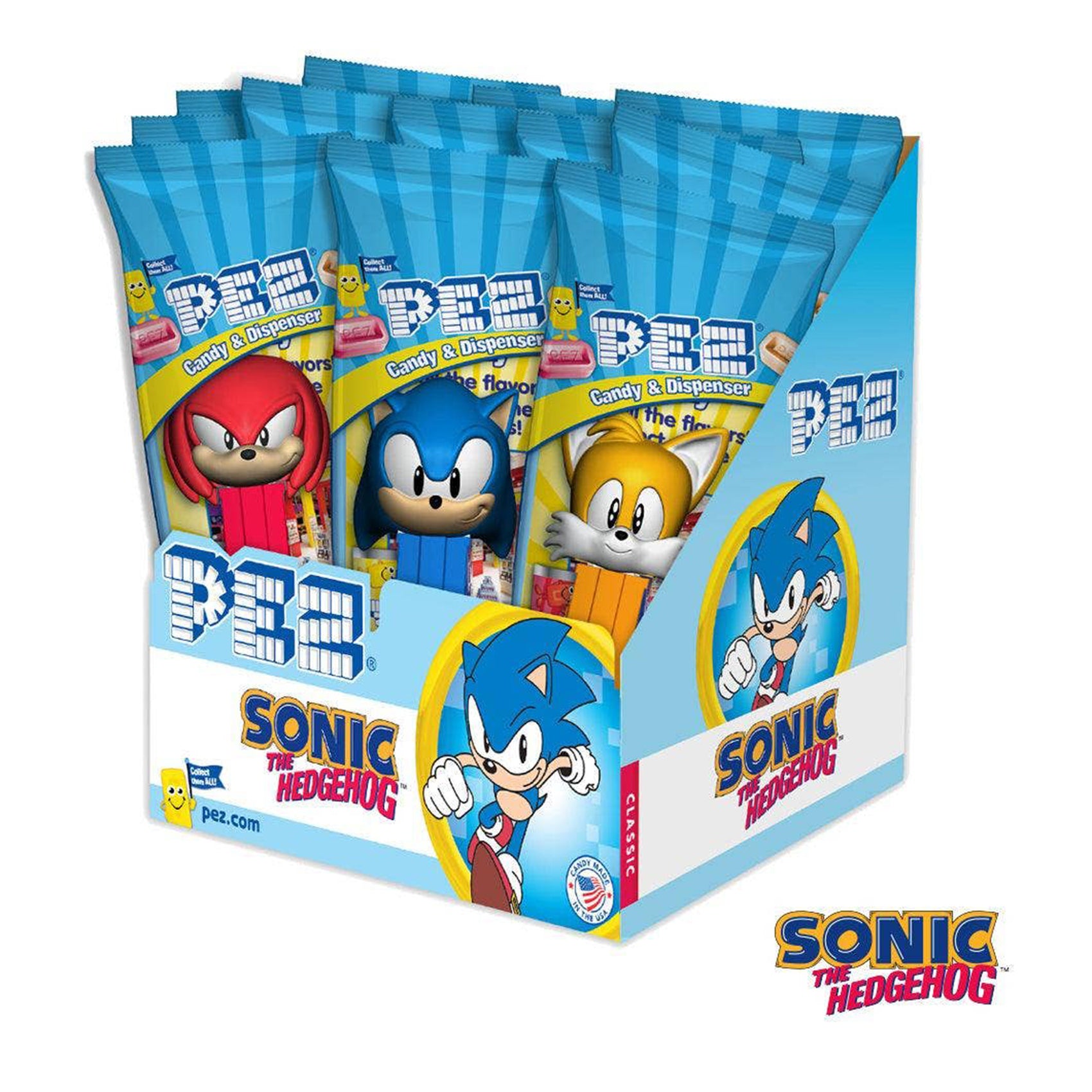 Sonic the Hedgehog PEZ Candy, Poly Bag, 12ct Display