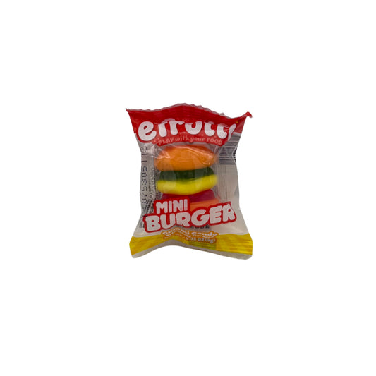 efrutti Gummi Burger, 0.32oz, Bulk Wrapped, 60ct Case