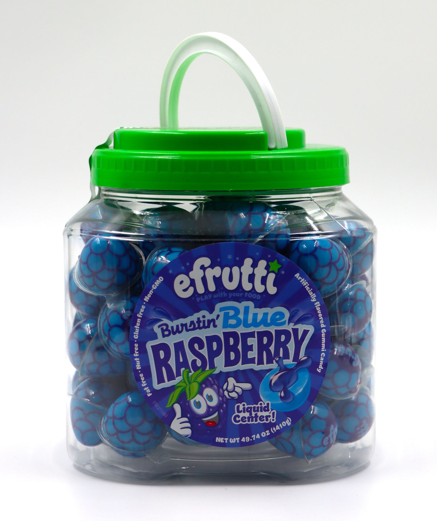 efrutti Burstin' Blue Raspberry 75ct Tub / 49.74oz