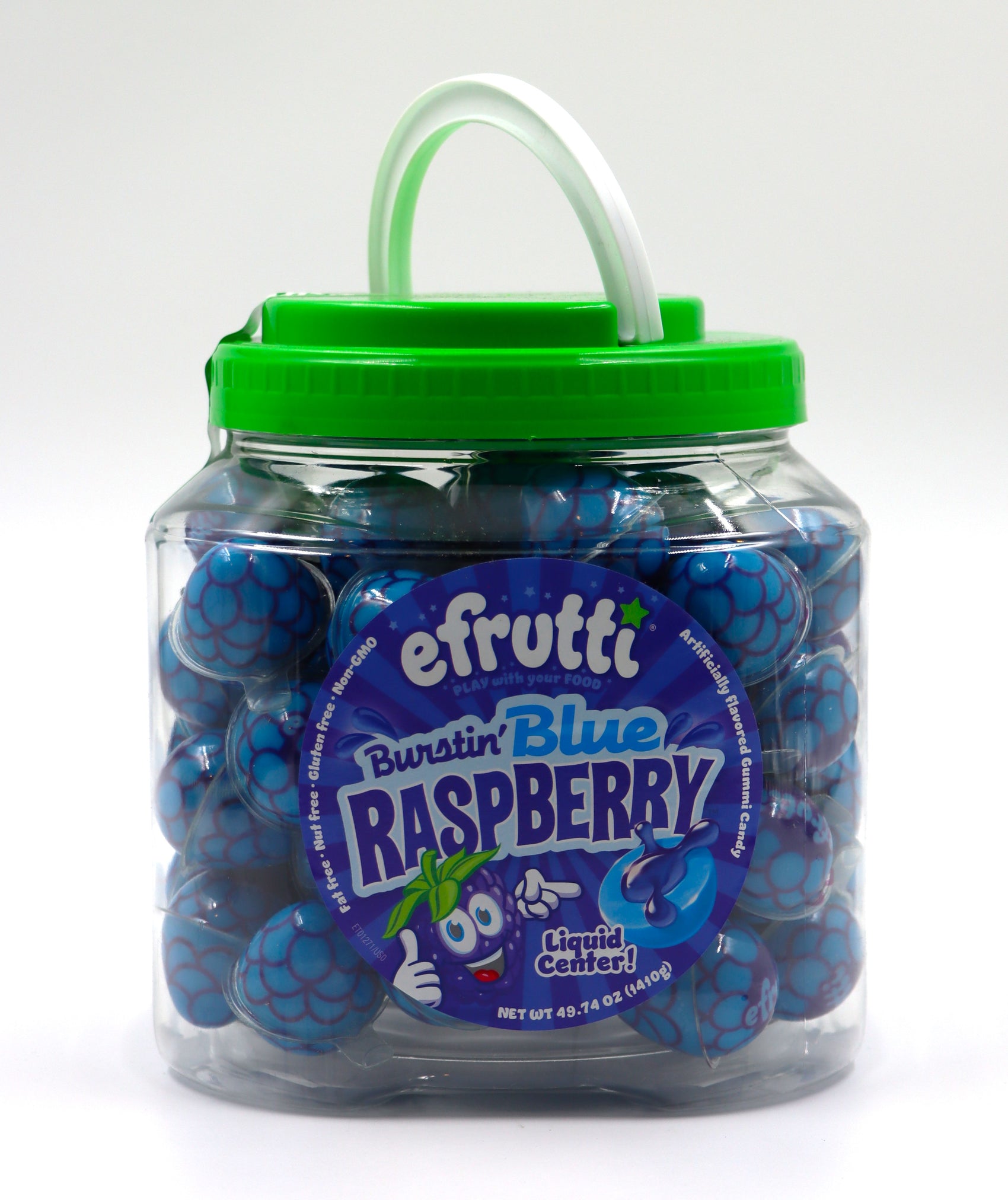 efrutti Burstin' Blue Raspberry 75ct Tub / 49.74oz